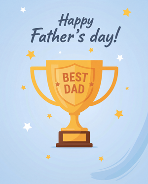 Best Dad Trophy Front